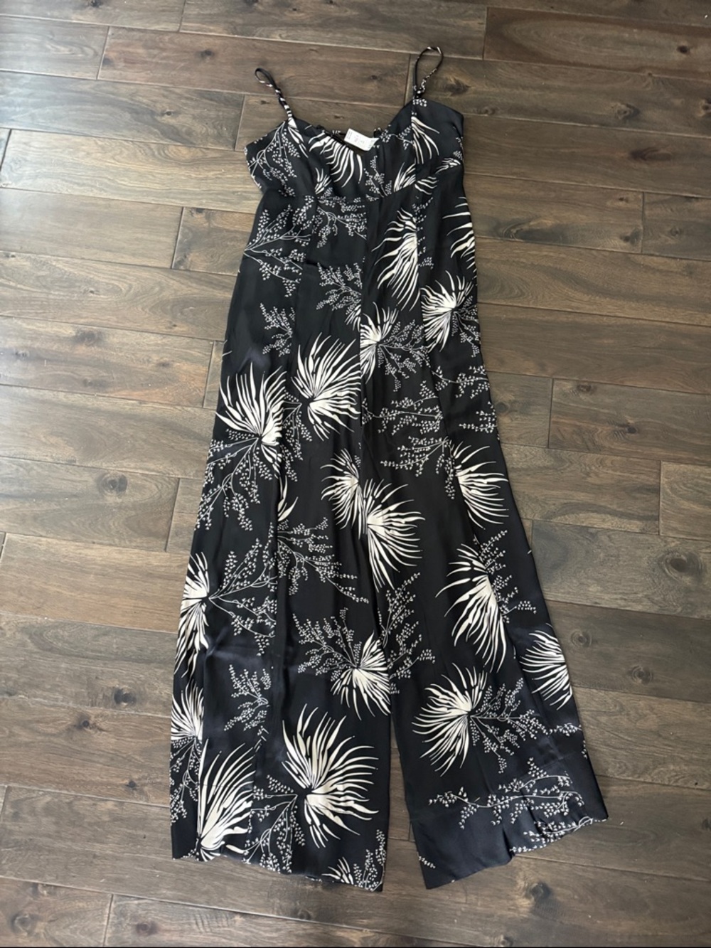 bishop + young Black Jumpsuit with Cream Floral Print